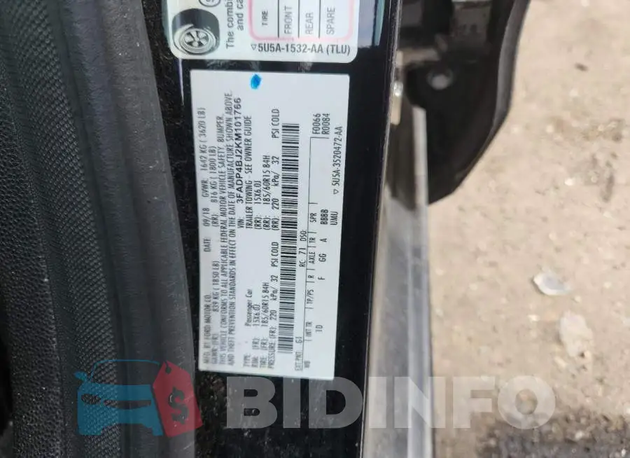 3FADP4BJ2KM101766 Photo# 13