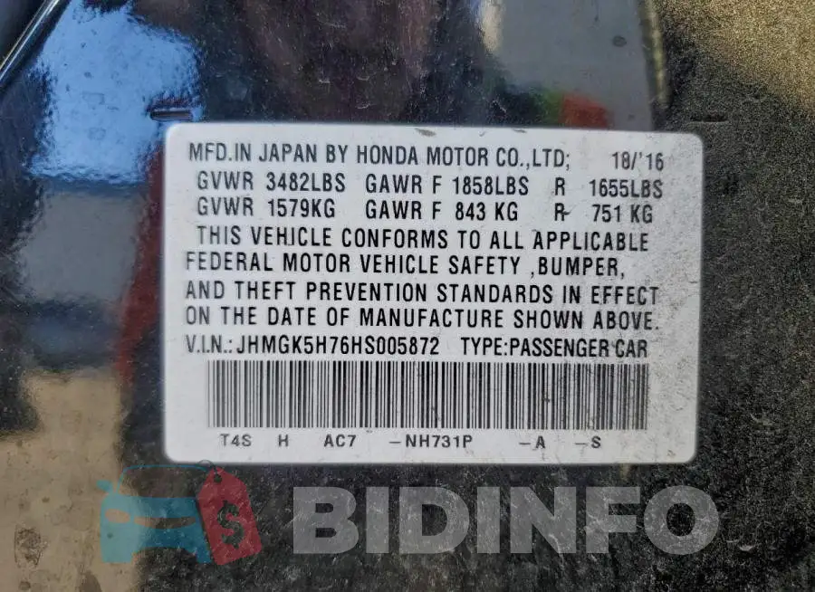 JHMGK5H76HS005872 Photo# 12