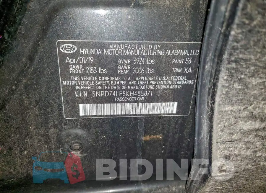 5NPD74LF8KH485871 Photo# 13