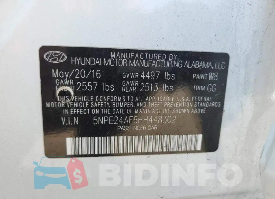 5NPE24AF6HH448302 Photo# 12