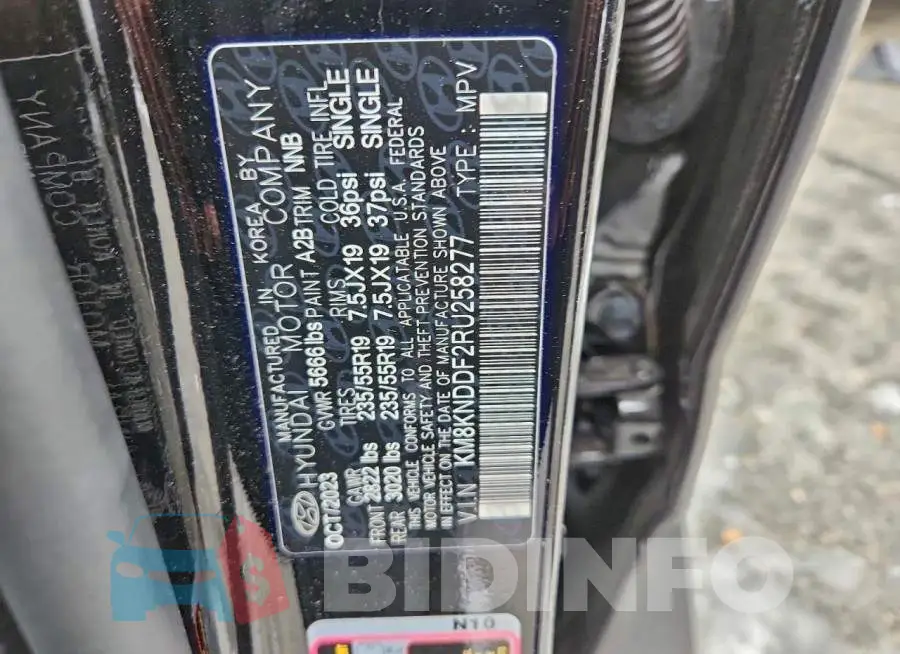 KM8KNDDF2RU258277 Photo# 12