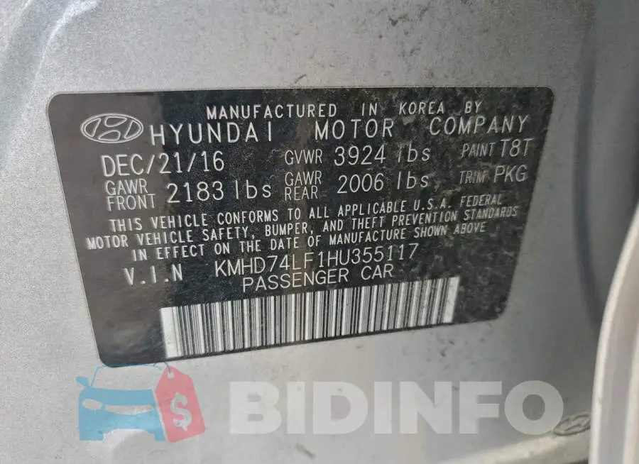 KMHD74LF1HU355117 Photo# 13