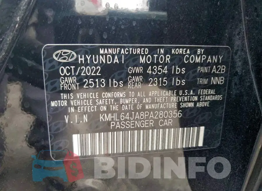 KMHL64JA8PA280356 Photo# 12
