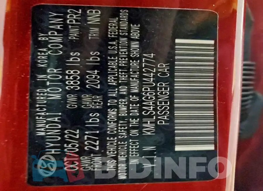 KMHLS4AG6PU442774 Photo# 13