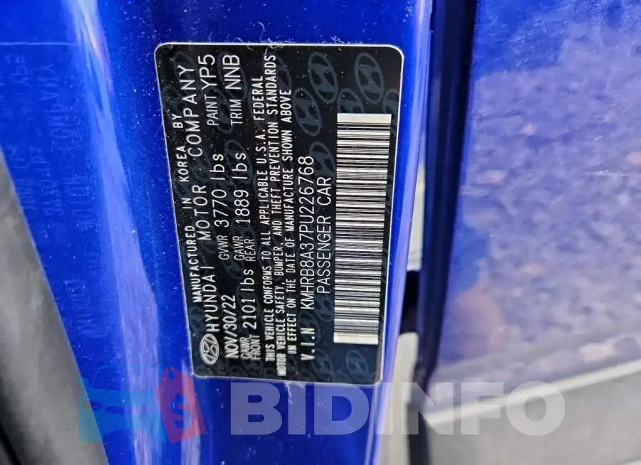 KMHRB8A37PU226768 Photo# 12