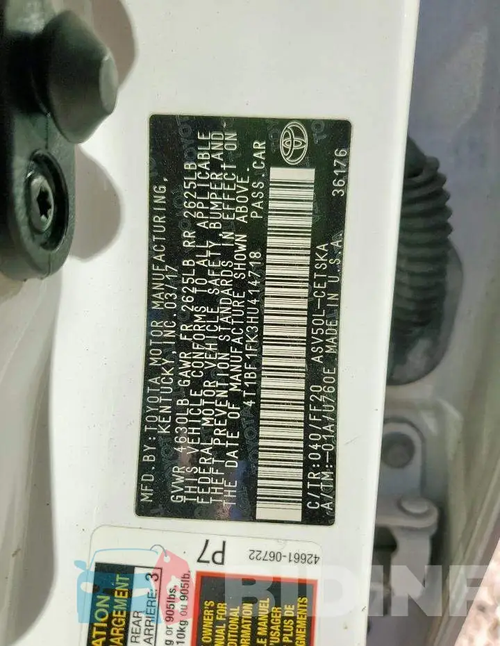 4T1BF1FK3HU414718 Photo# 13