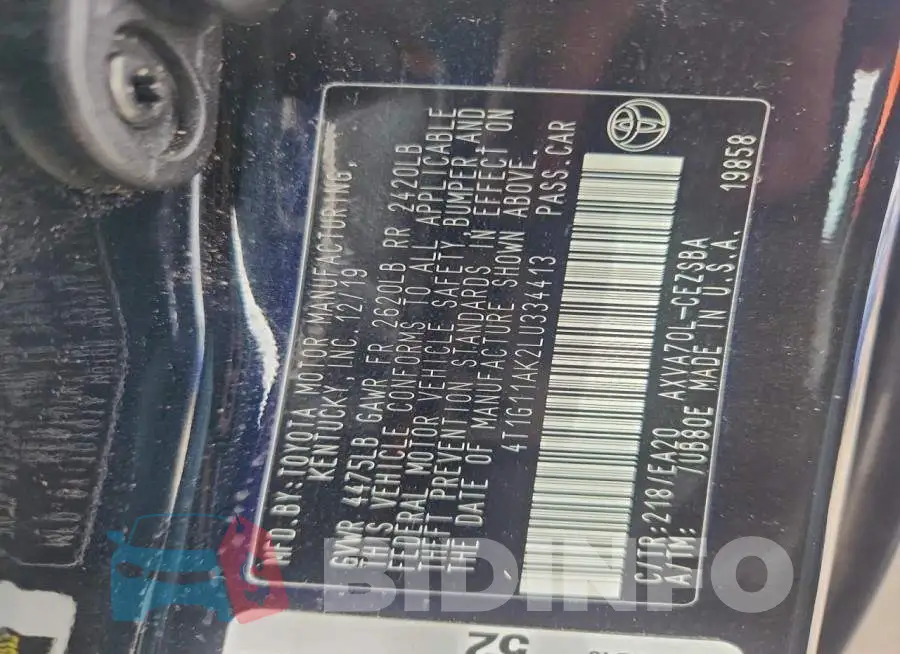 4T1G11AK2LU334413 Photo# 12