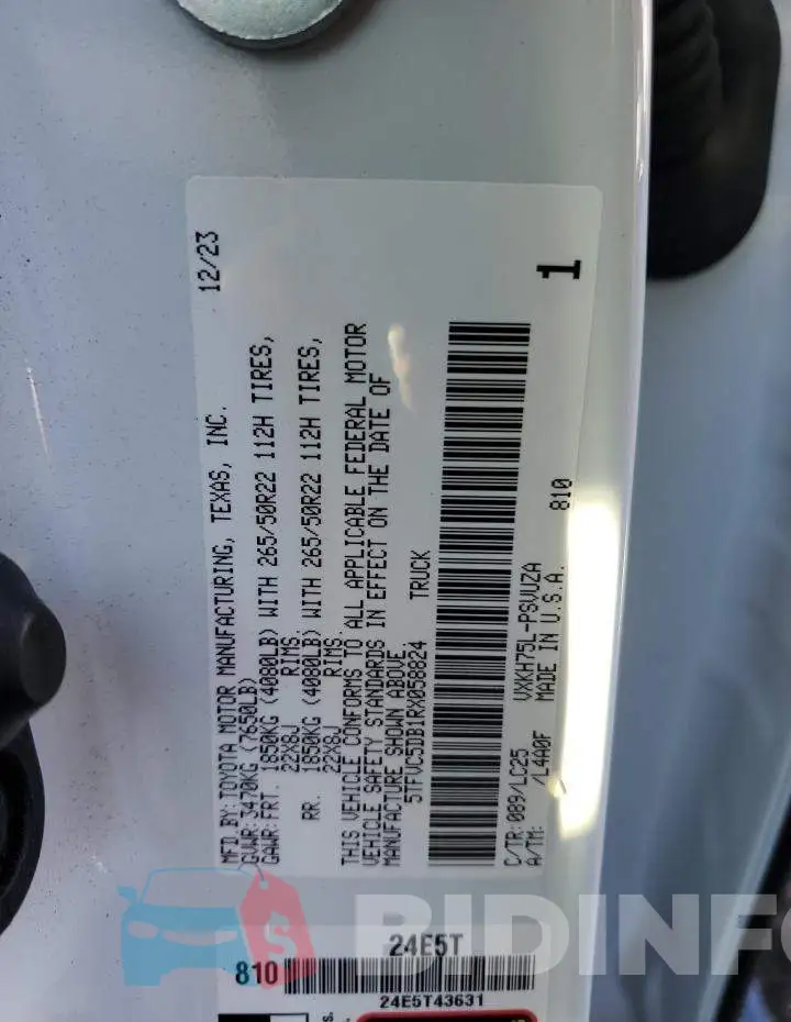 5TFVC5DB1RX058824 Photo# 12