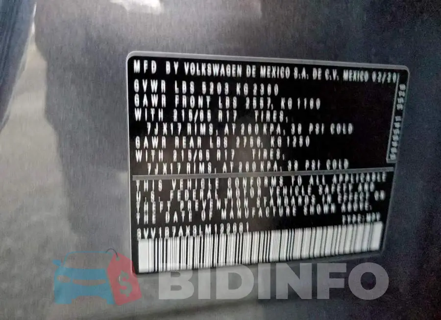 3VV1B7AX3LM122681 Photo# 13