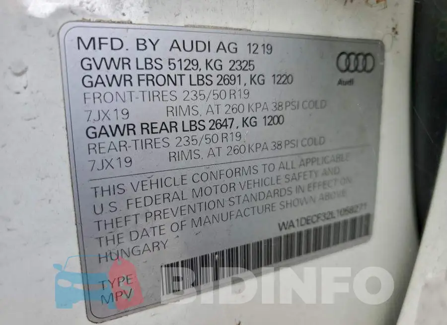 WA1DECF32L1058271 Photo# 14