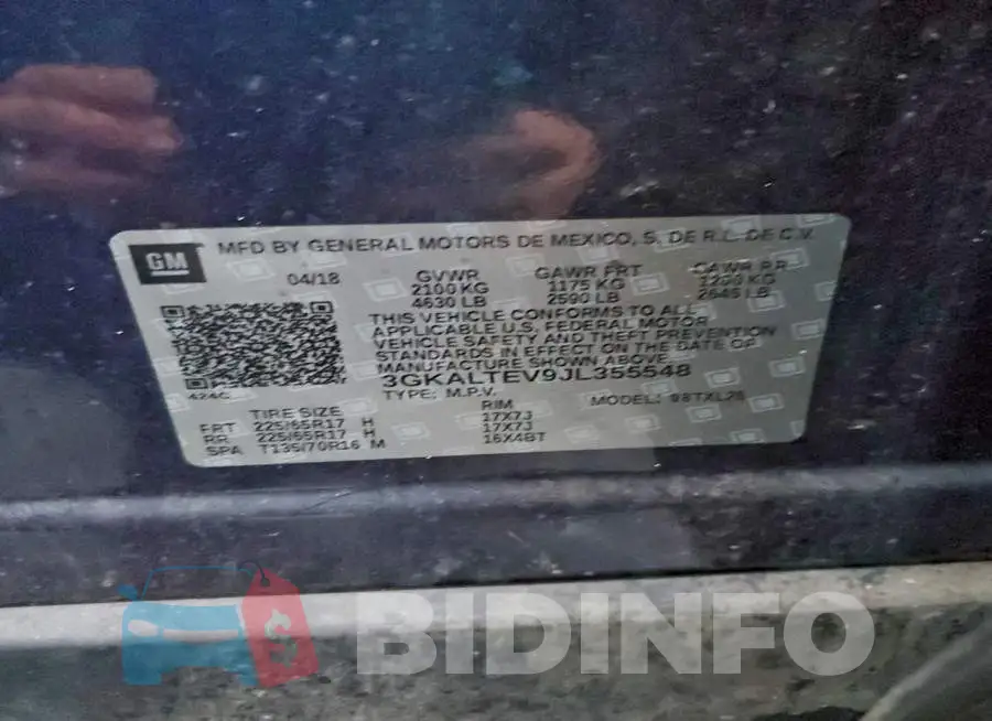 3GKALTEV9JL355548 Photo# 12