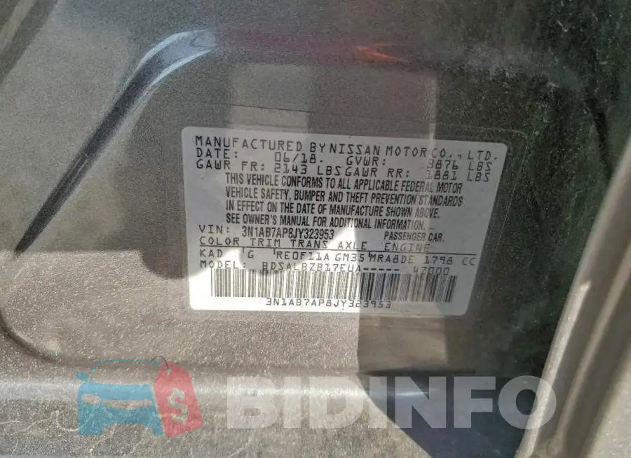 3N1AB7AP8JY323953 Photo# 12