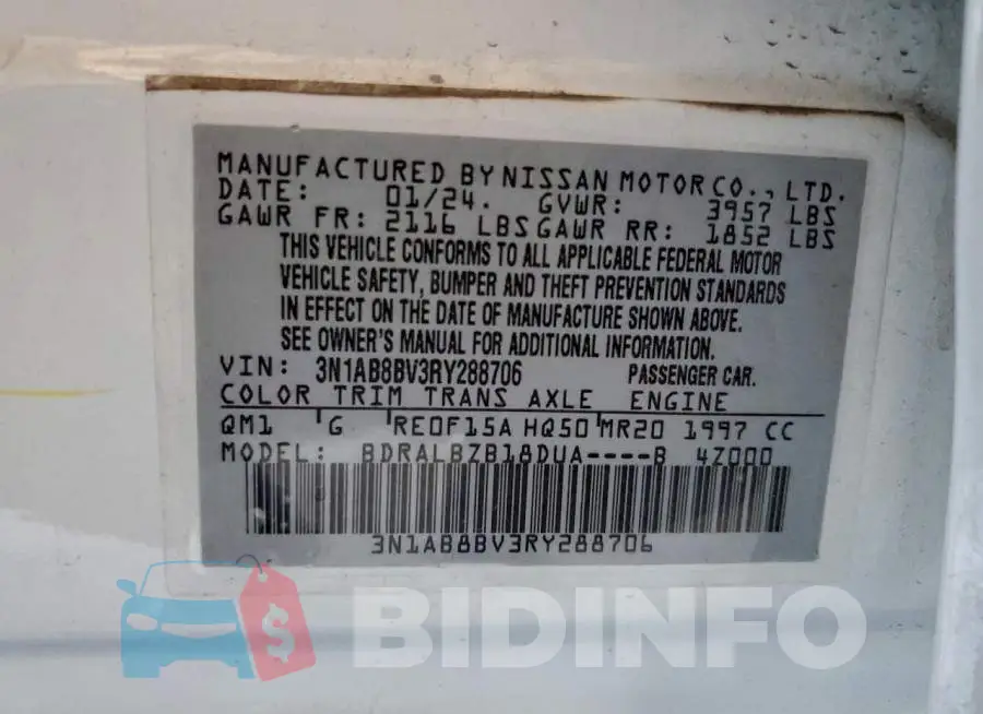 3N1AB8BV3RY288706 Photo# 13