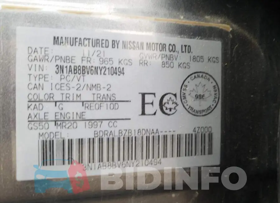 3N1AB8BV6NY210494 Photo# 12