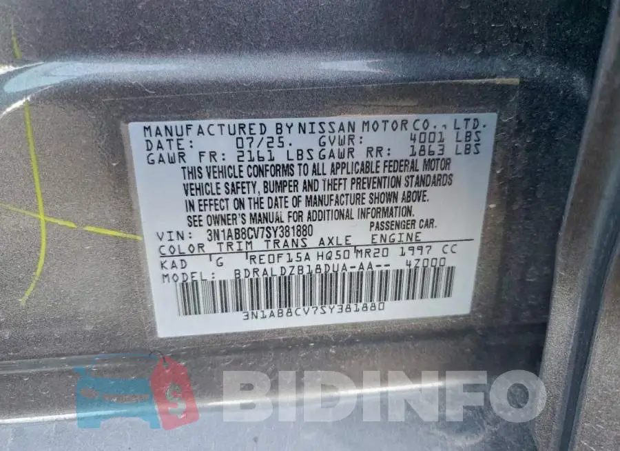 3N1AB8CV7SY381880 Photo# 12