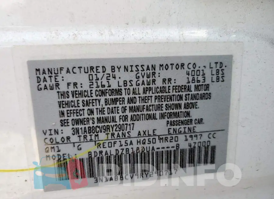 3N1AB8CV9RY290717 Photo# 12