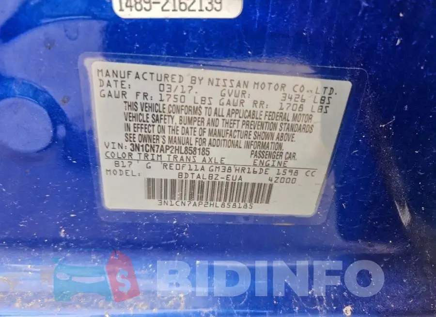 3N1CN7AP2HL858185 Photo# 12