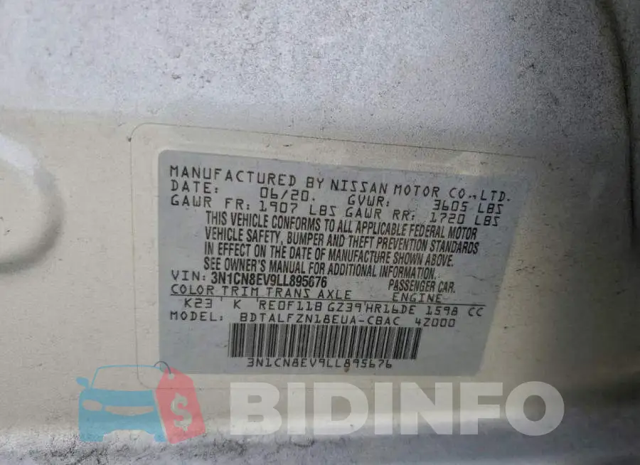 3N1CN8EV9LL895676 Photo# 12
