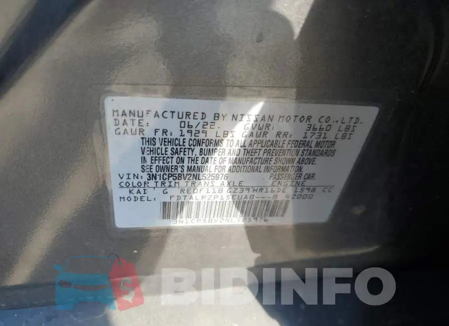 3N1CP5BV2NL525976 Photo# 13