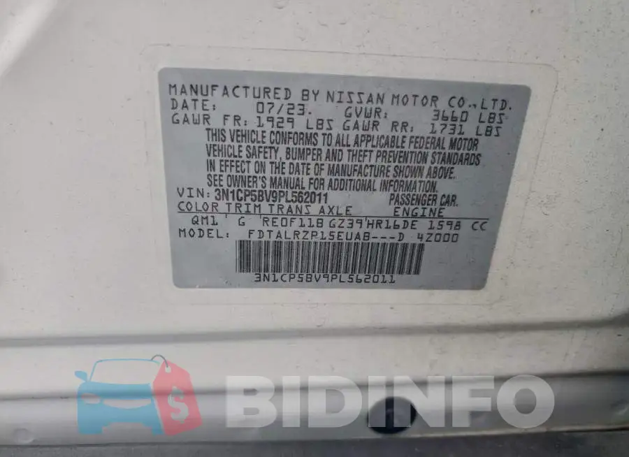 3N1CP5BV9PL562011 Photo# 12
