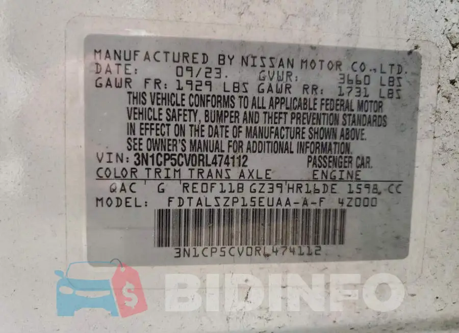 3N1CP5CV0RL474112 Photo# 13