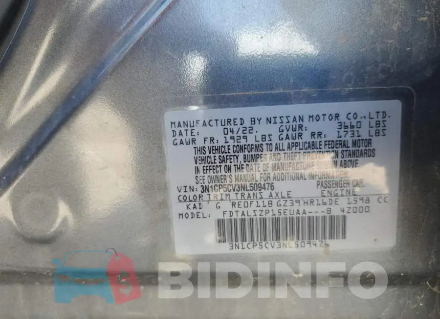 3N1CP5CV3NL509476 Photo# 13