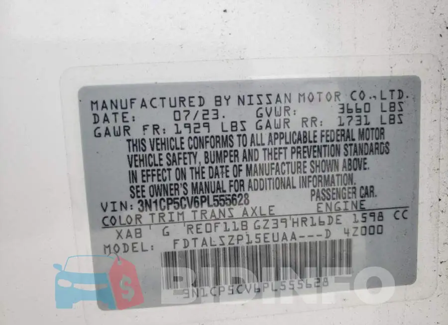 3N1CP5CV6PL555628 Photo# 12