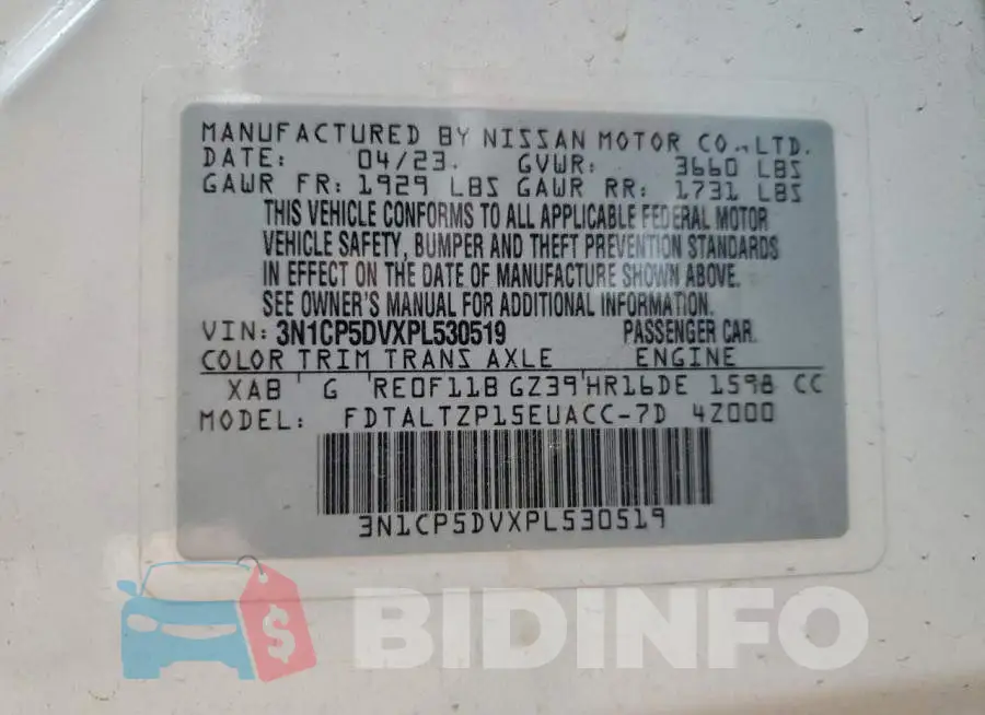 3N1CP5DVXPL530519 Photo# 13