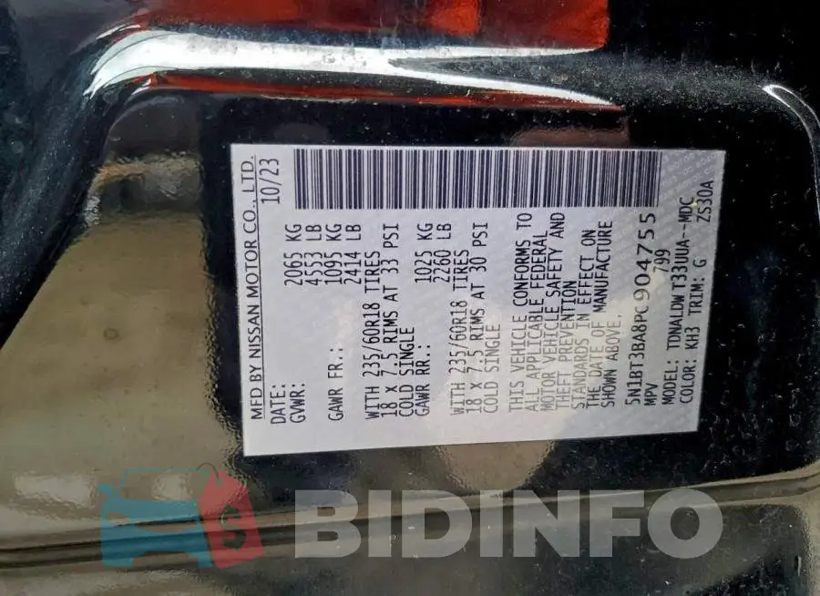 5N1BT3BA8PC904755 Photo# 13
