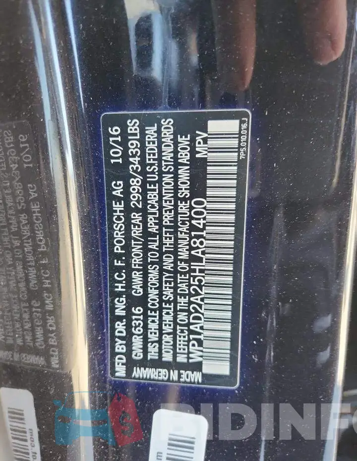 WP1AD2A25HLA81400 Photo# 13