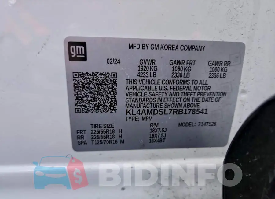 KL4AMDSL7RB178541 Photo# 14