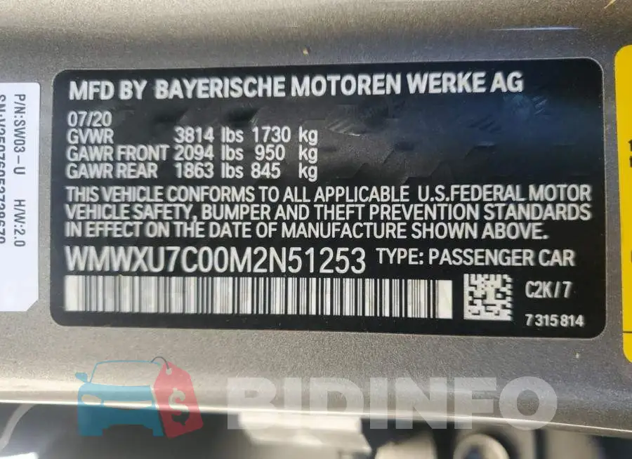 WMWXU7C00M2N51253 Photo# 12