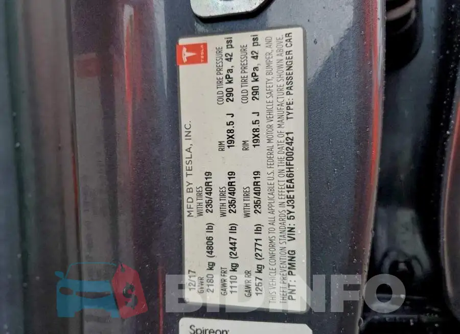 5YJ3E1EA6HF002421 Photo# 13