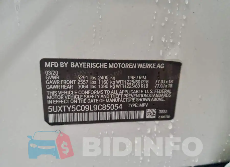 5UXTY5C09L9C85054 Photo# 14