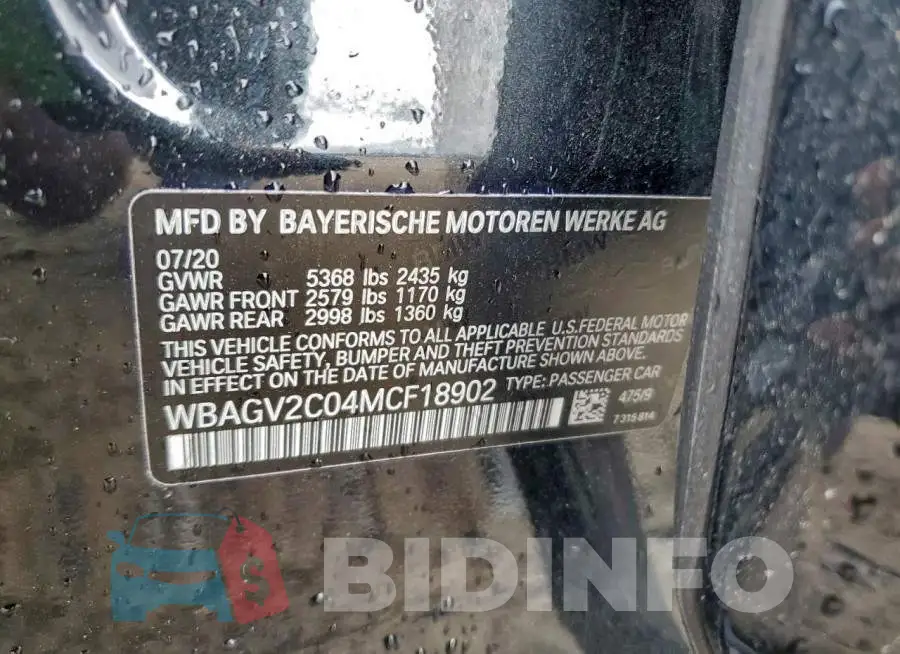 WBAGV2C04MCF18902 Photo# 13