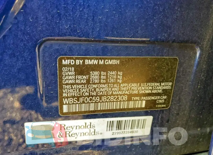 WBSJF0C59JB282308 Photo# 12