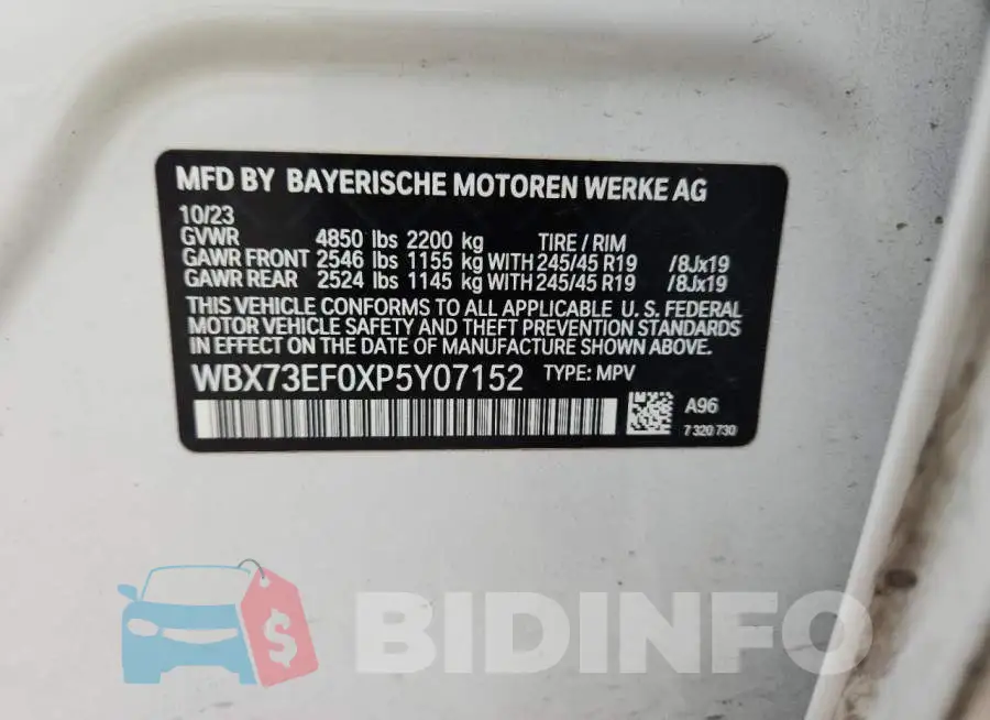 WBX73EF0XP5Y07152 Photo# 13