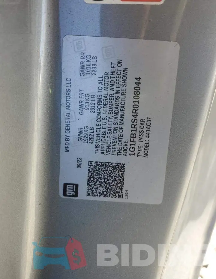 1G1FB1RS4R0108044 Photo# 12