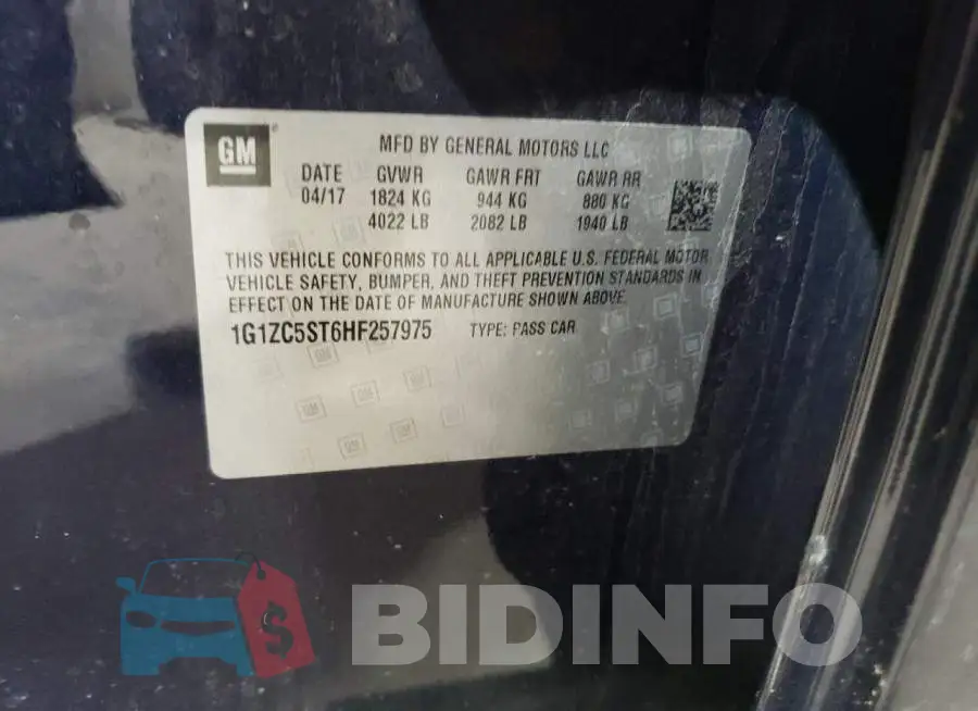 1G1ZC5ST6HF257975 Photo# 12