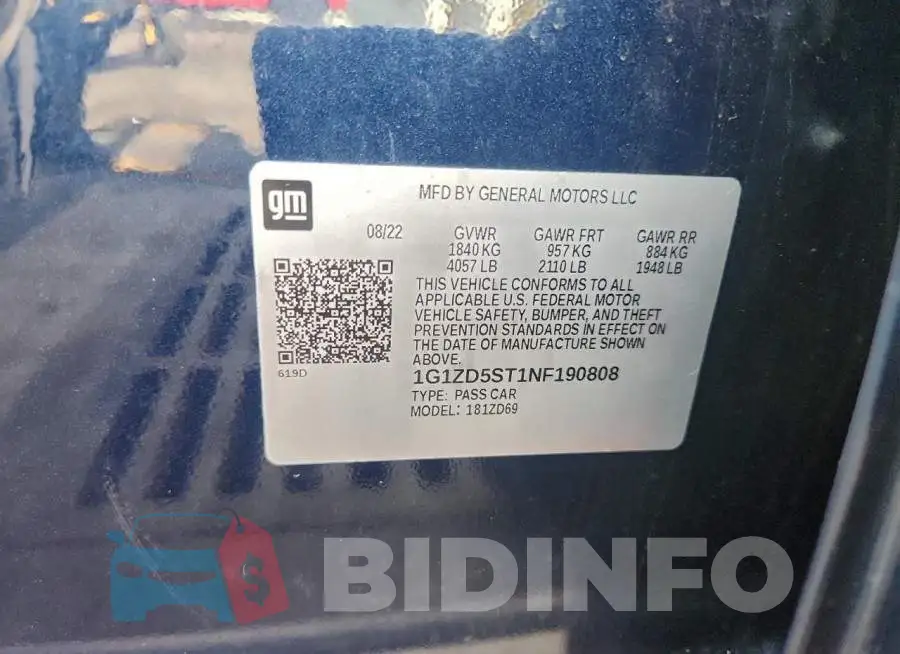 1G1ZD5ST1NF190808 Photo# 12