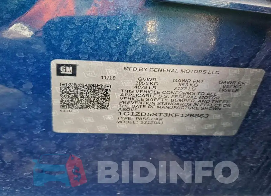 1G1ZD5ST3KF126863 Photo# 12