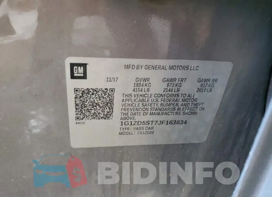 1G1ZD5ST7JF163834 Photo# 12