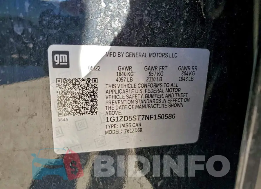 1G1ZD5ST7NF150586 Photo# 12
