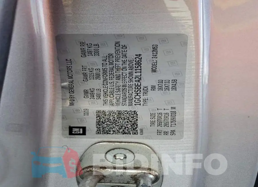 1GCHSBEA2L1158624 Photo# 12