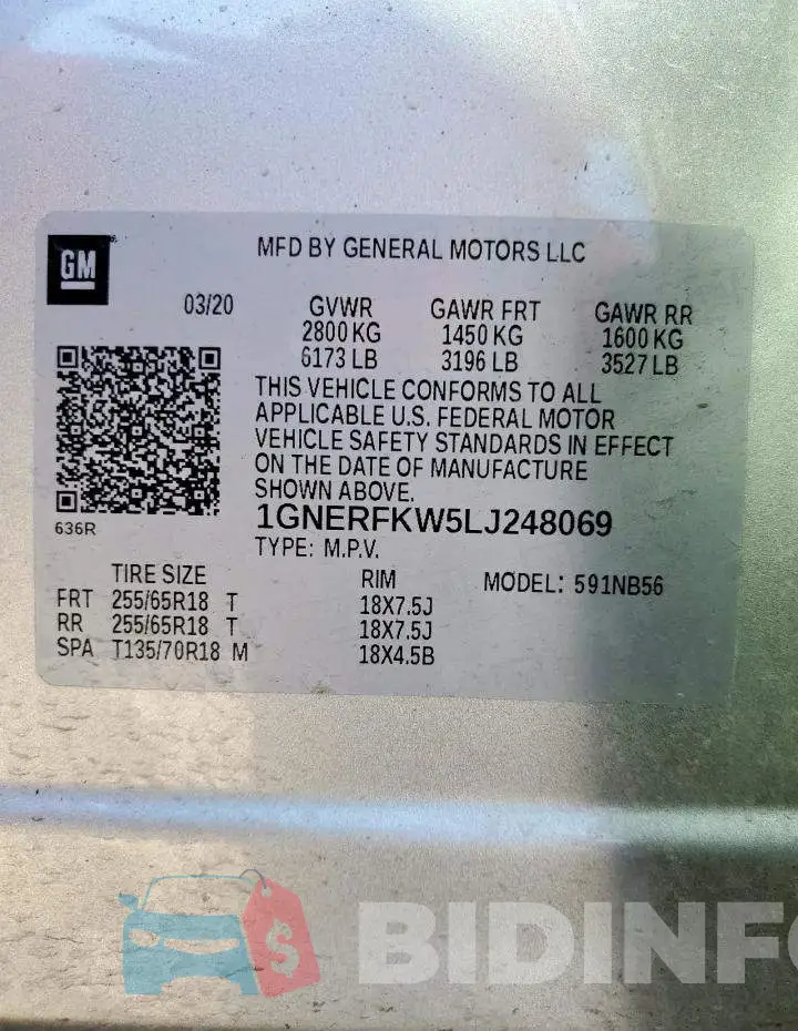 1GNERFKW5LJ248069 Photo# 13