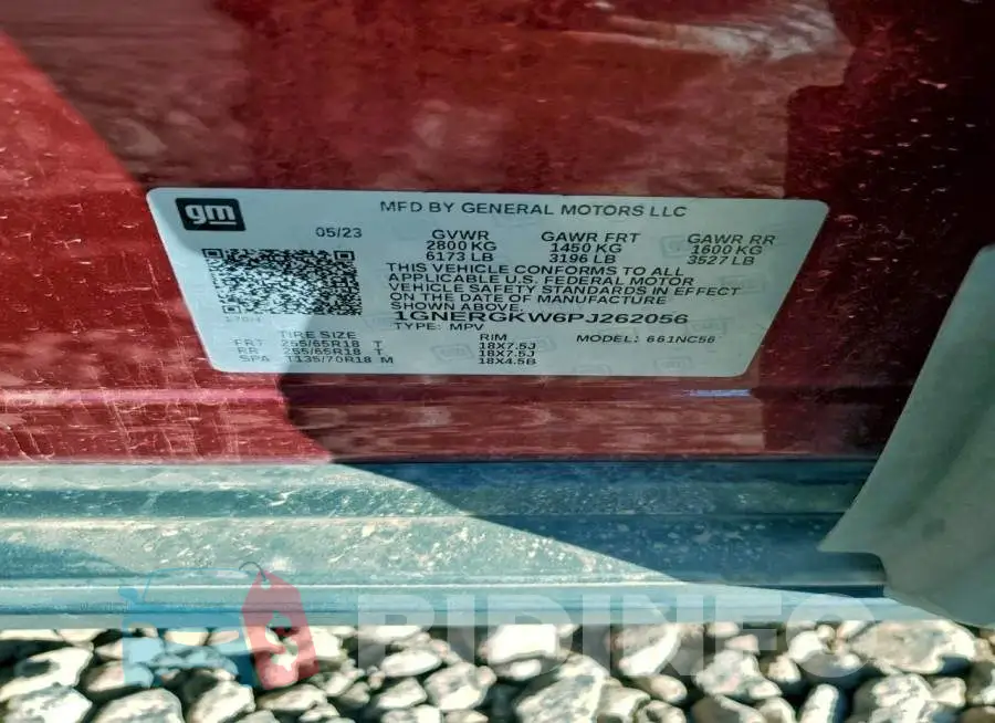 1GNERGKW6PJ262056 Photo# 12