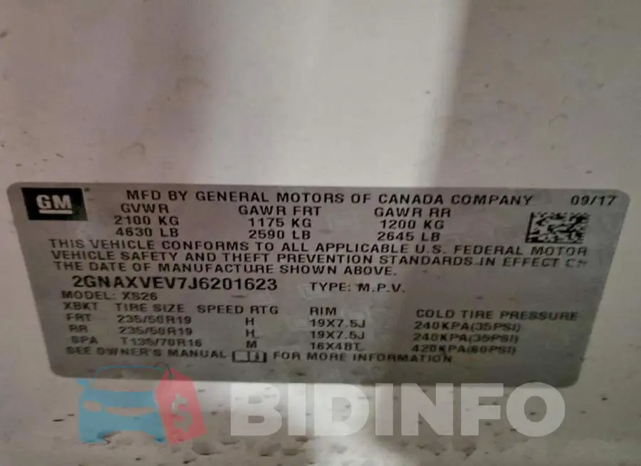 2GNAXVEV7J6201623 Photo# 13