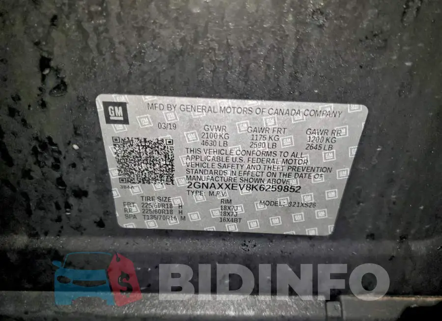 2GNAXXEV8K6259852 Photo# 13