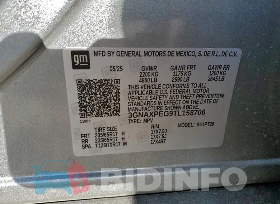 3GNAXPEG9TL158706 Photo# 13