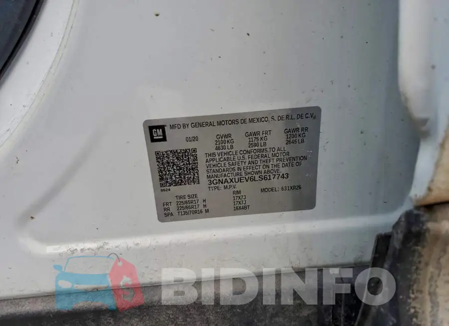 3GNAXUEV6LS617743 Photo# 13